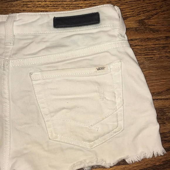 Vintage Vans White Denim Shorts - Picture 2 of 3